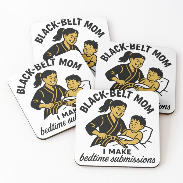 Item preview, Black Belt Mom Bedtime Submissions - Brazilian Jiu Jitsu Mother's Day Gift designed and sold by deathbygrapplin.