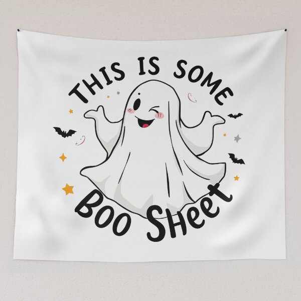 Aperçu de l'œuvre This is some boo sheet Funny Ghost Pun Boo Sheet créée et vendue par latelierdechris.
