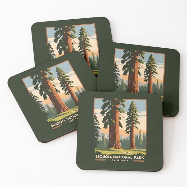 Item preview, A Vintage Travel Art of the Sequoia National Park - California - US  designed and sold by GoodOldVintage.