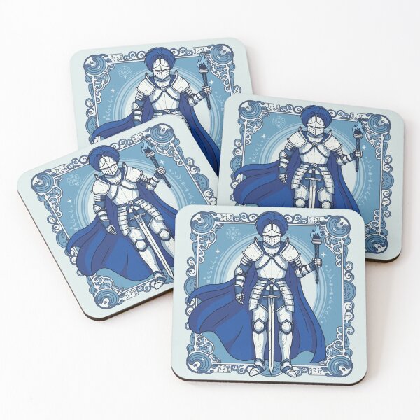 Item preview, Royal Blue Warrior – Elegant Medieval Knight Illustration designed and sold by -DEEWOLF-.