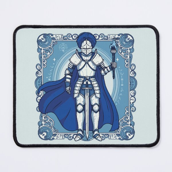 Item preview, Royal Blue Warrior – Elegant Medieval Knight Illustration designed and sold by -DEEWOLF-.