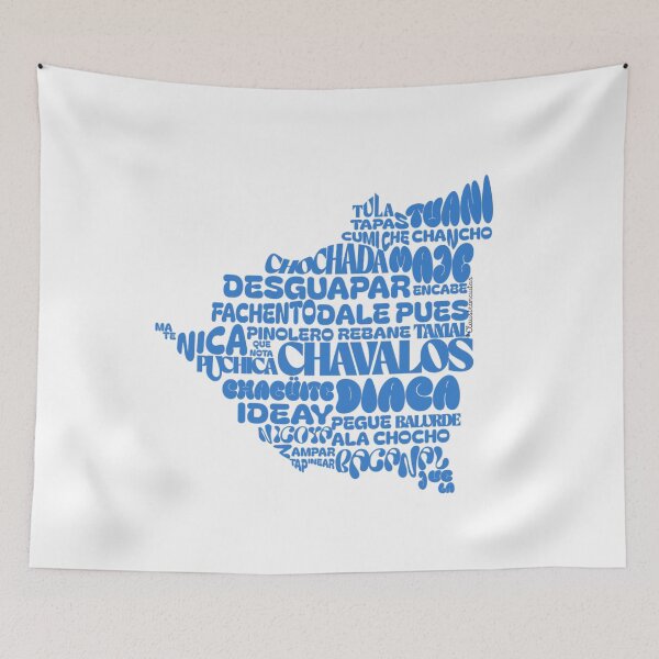 Item preview, Map Of Nicaragua With Nicaraguan Words designed and sold by Claustronautas.