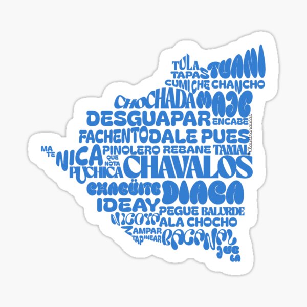 Item preview, Map Of Nicaragua With Nicaraguan Words designed and sold by Claustronautas.