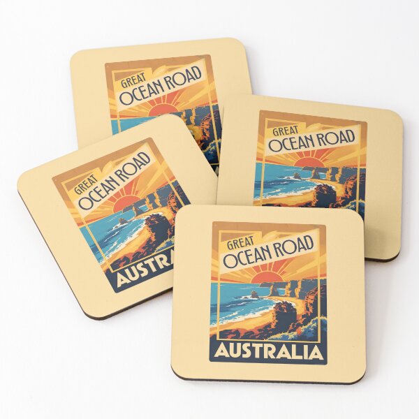 Item preview, A Vintage Travel Art of the Great Ocean Road - Australia designed and sold by GoodOldVintage.