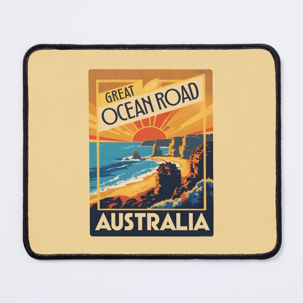Item preview, A Vintage Travel Art of the Great Ocean Road - Australia designed and sold by GoodOldVintage.
