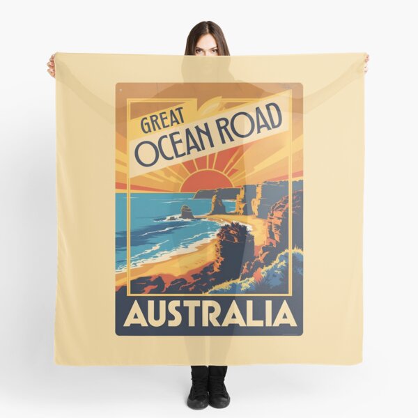 Item preview, A Vintage Travel Art of the Great Ocean Road - Australia designed and sold by GoodOldVintage.