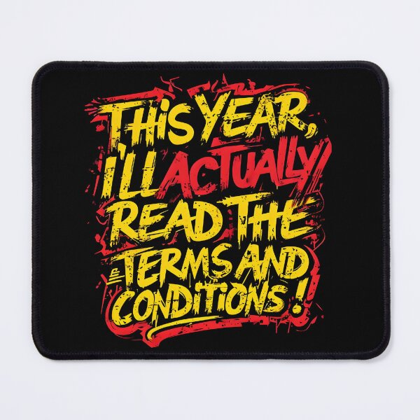 Item preview, Funny Tech Humor - This Year I’ll Actually Read the Terms and Conditions designed and sold by TeeTimeTreasure.