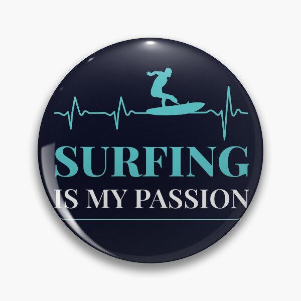 Item preview, Surfing is My Passion Heartbeat with Para Surfer Silhouette designed and sold by Shiraufa.