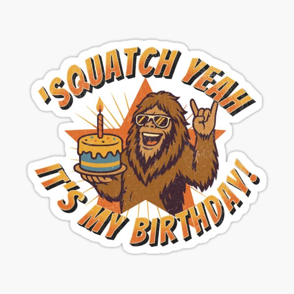 Item preview, Bigfoot Birthday Funny Sasquatch Party Rock Adult Cryptid designed and sold by chrisrivait.