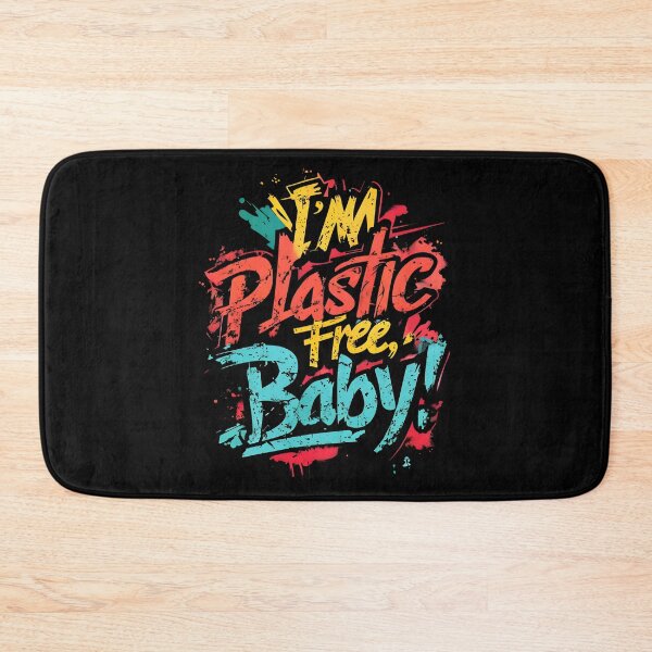 Item preview, I'm Plastic Free Baby Graffiti Style Eco Design designed and sold by TeeTimeTreasure.