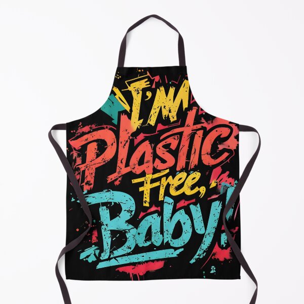 Item preview, I'm Plastic Free Baby Graffiti Style Eco Design designed and sold by TeeTimeTreasure.