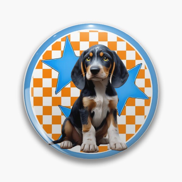 Item preview, Tennessee Orange Tri-Star Blue with Bluetick Puppy named Pouter designed and sold by Pickle Wicked Designs.