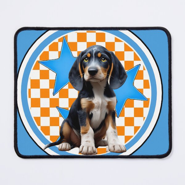 Item preview, Tennessee Orange Tri-Star Blue with Bluetick Puppy named Pouter designed and sold by Pickle Wicked Designs.