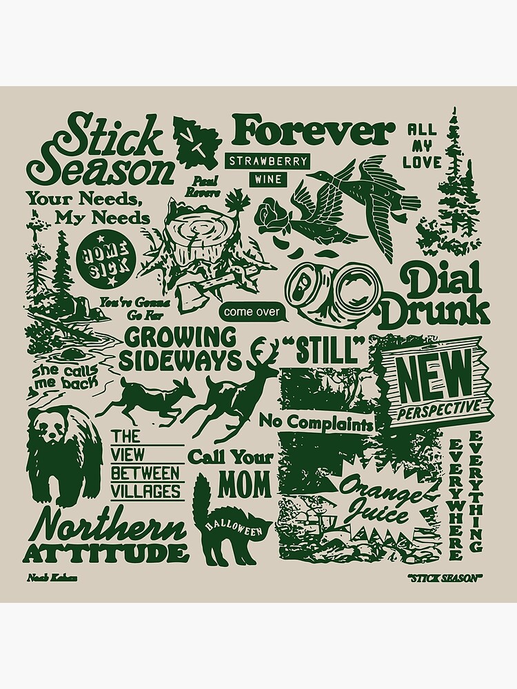 Thumbnail 3 of 3, Poster, Stick Season Forever designed and sold by Seamusomoore.