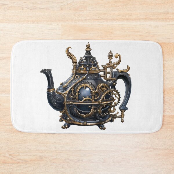 Item preview, Steampunk Teapot – Vintage Clockwork Illustration designed and sold by SchorlCraft.