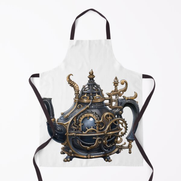 Item preview, Steampunk Teapot – Vintage Clockwork Illustration designed and sold by SchorlCraft.