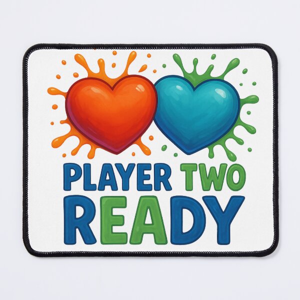 Item preview, Player Two Ready – Love in Co-op Mode designed and sold by LevelUpDark.