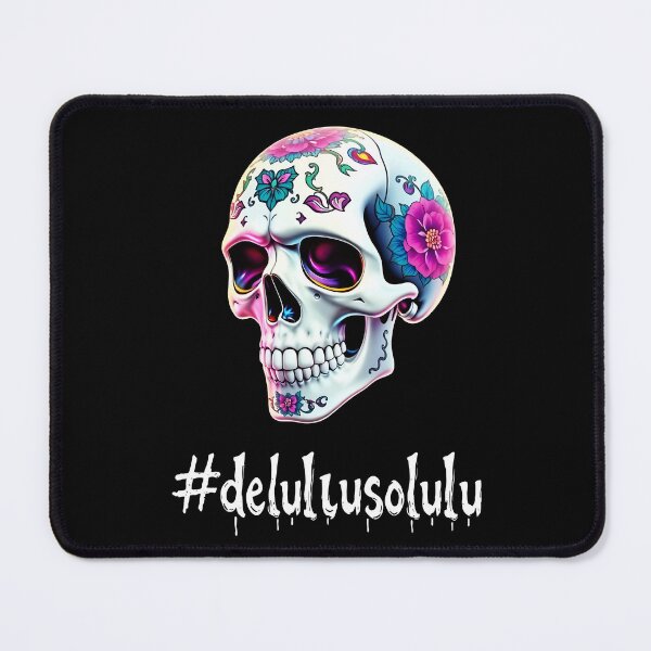 Item preview, Delulu Solulu Flower Skull – #delulusolulu Art designed and sold by VZCreativeLab.