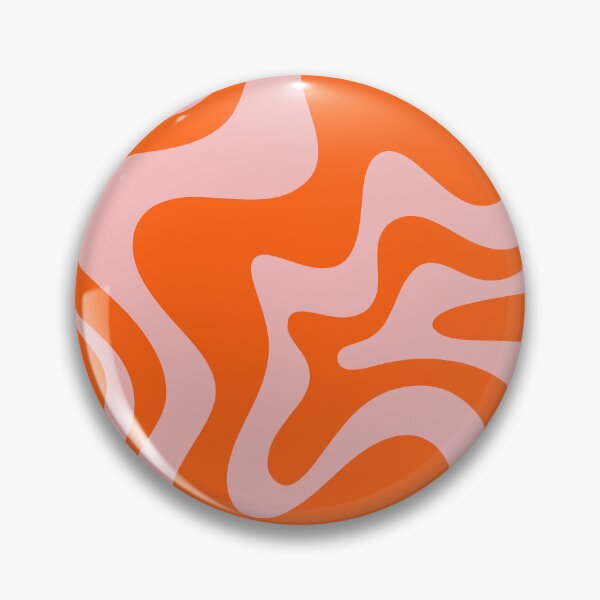 Item preview, Groovy Retro Liquid Swirl Abstract Orange and Pink Pattern designed and sold by kierkegaard.