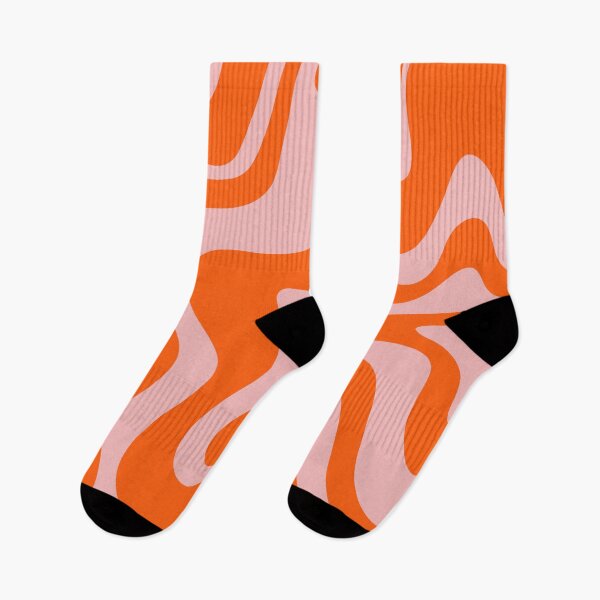 Item preview, Groovy Retro Liquid Swirl Abstract Orange and Pink Pattern designed and sold by kierkegaard.