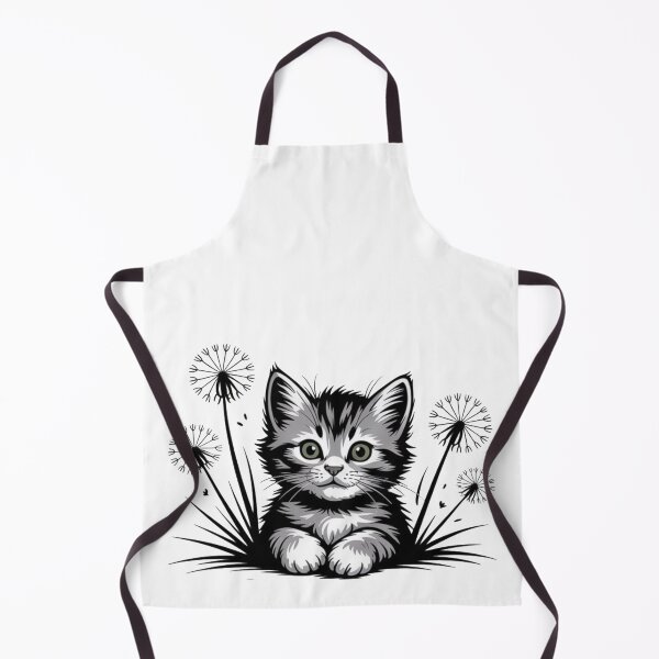 Item preview, Cat in Garden Dandelion Lovers Retro Style Puffy Gardener Flowers designed and sold by Cr320.