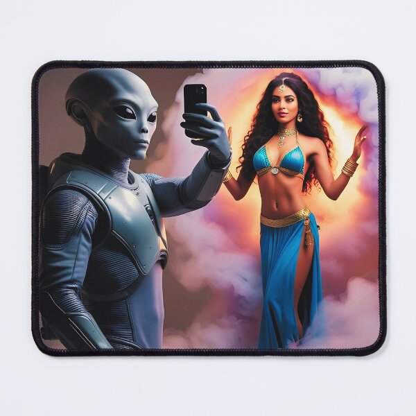 Item preview, Alien Selfie with a Genie designed and sold by StaggDevon.