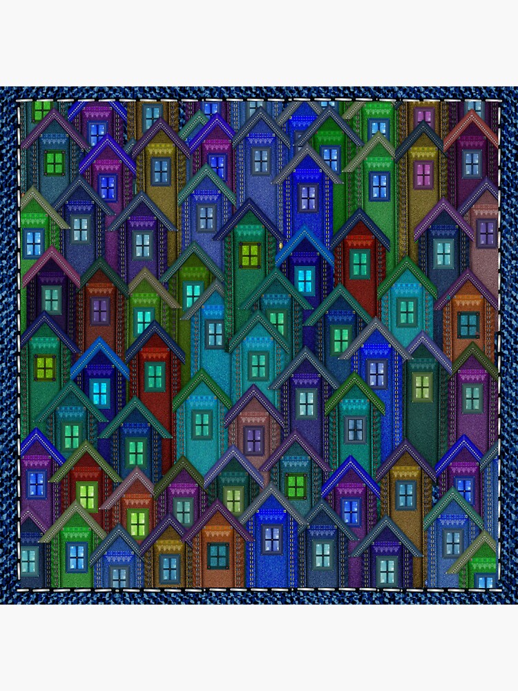 Thumbnail 3 of 3, Sticker, Jeans Housing Estate designed and sold by Vk91art.