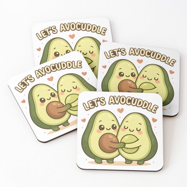 Item preview, Let’s Avocuddle – Cute Kawaii Avocado Couple Design for Brunch Lovers designed and sold by Snackwear Apparel.