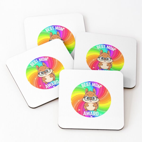 Item preview, "Best Mom" Nerdy-Squirrel Award - Rainbow Power designed and sold by RisenAgain - Quantum BrainGlitch | Designs.