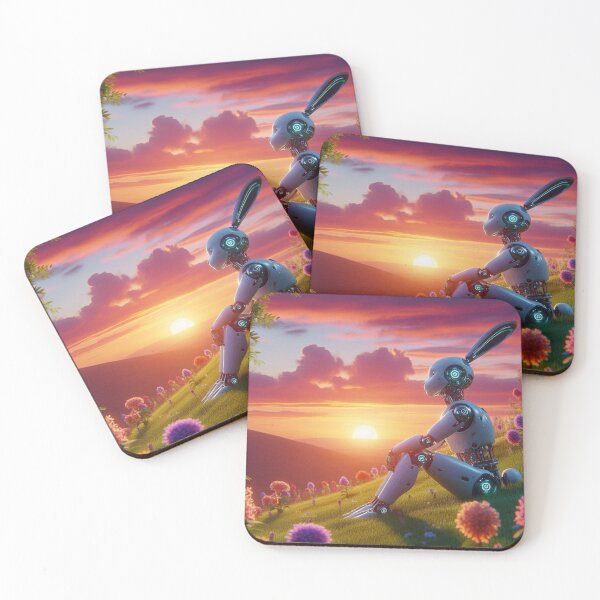 Item preview, Sunset and Robotic Bunny designed and sold by Dogandesighn.