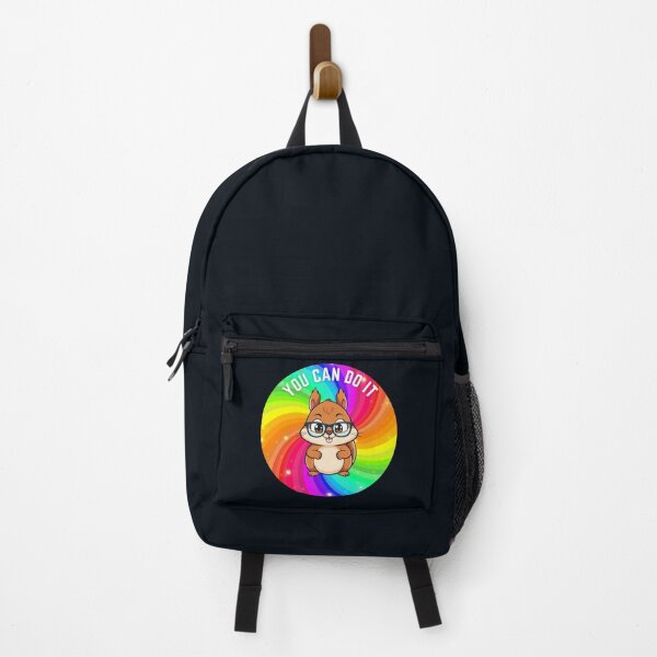 Item preview, "You Can Do It" Nerdy-Squirrel - Rainbow Power designed and sold by RisenAgain - Quantum BrainGlitch | Designs.