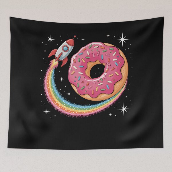 Item preview, Space Donut Day Rocket Rainbow Planet Galaxy Kids Boys Girls designed and sold by clothesy7.