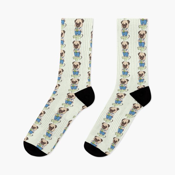 Item preview, Sweet Pug with Matcha Boba Tea designed and sold by Claustronautas.