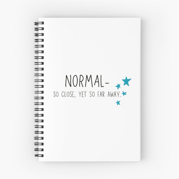 Item preview, "Normal - So Close, Yet So Far Away." Blue Stars, Black Letters/White Outline designed and sold by RisenAgain - Quantum BrainGlitch | Designs.