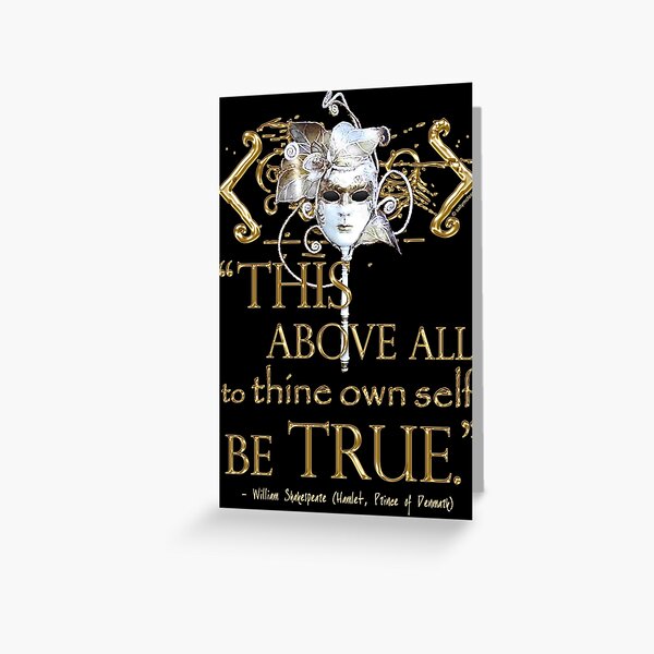 Item preview, Shakespeare Hamlet "own self be true" Quote designed and sold by Styled Vintage.