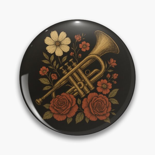 Item preview, Trumpet among rustic flowers designed and sold by Meandmyshop.
