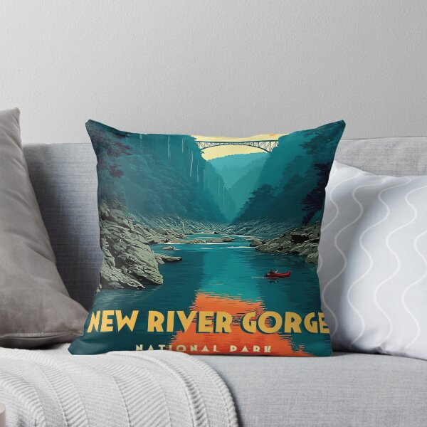 Item preview, New River Gorge National Park and Preserve vintage travel poster designed and sold by Gooos.