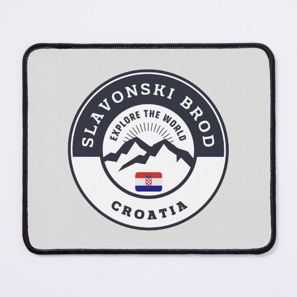 Item preview, Slavonski Brod Croatia Black and White Crest designed and sold by World Designs.