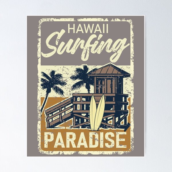 Item preview, Hawaii surf paradise designed and sold by eccofoxtrott.