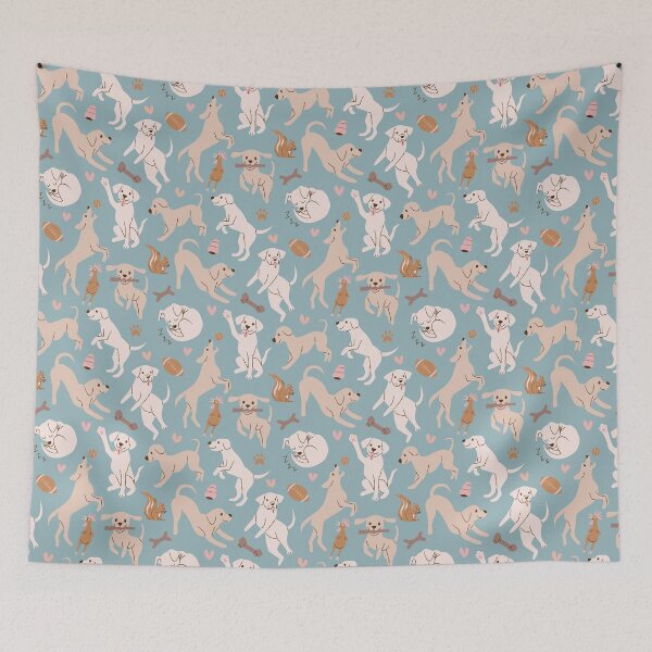 Item preview, Playful Puppy in Blue designed and sold by namibear.