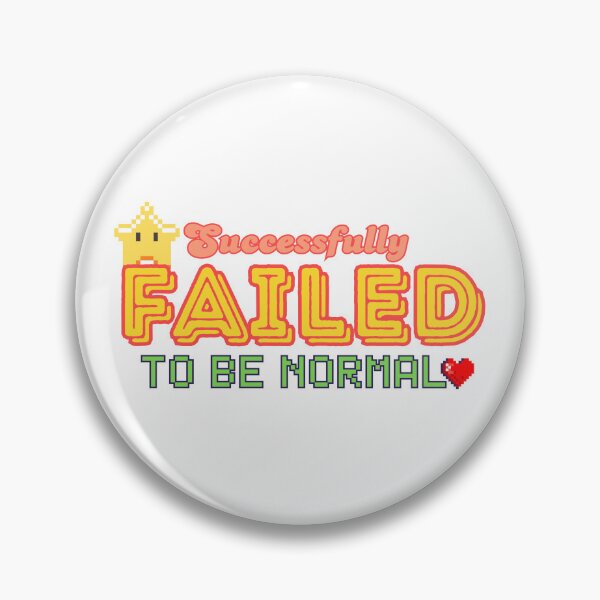 Item preview, "Successfully Failed To Be Normal" - Pixel Love Yellow designed and sold by RisenAgain - Quantum BrainGlitch | Designs.