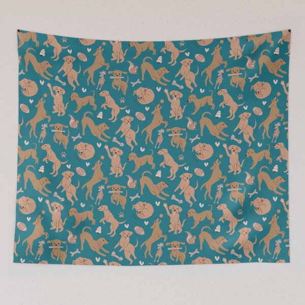 Item preview, Playful Puppy in Turquoise designed and sold by namibear.