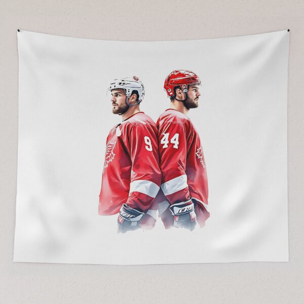Item preview, Hockey Players in Red Uniform Art designed and sold by olenapetol.