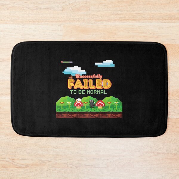Item preview, "Successfully Failed To Be Normal" - Video Game Style "Cat & Sleepy Dog" designed and sold by RisenAgain - Quantum BrainGlitch | Designs.