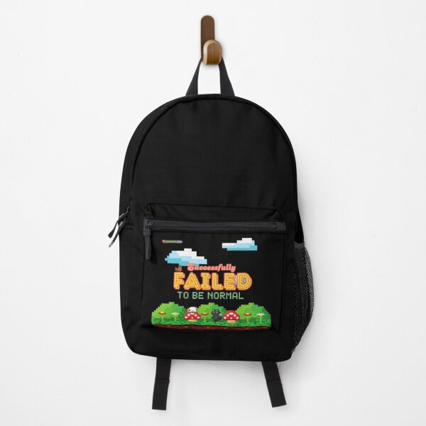 Item preview, "Successfully Failed To Be Normal" - Video Game Style "Cat & Sleepy Dog" designed and sold by RisenAgain - Quantum BrainGlitch | Designs.