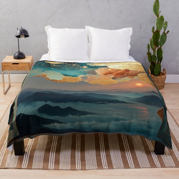 Item preview, Cosmic Mountain Window – Dreamcore Horizon in Gold designed and sold by SteadyRolling.