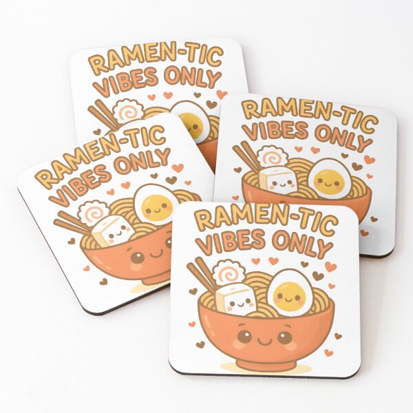 Item preview, Ramen-tic Vibes Only | Cute Kawaii Noodle Pun Shirt designed and sold by Snackwear Apparel.