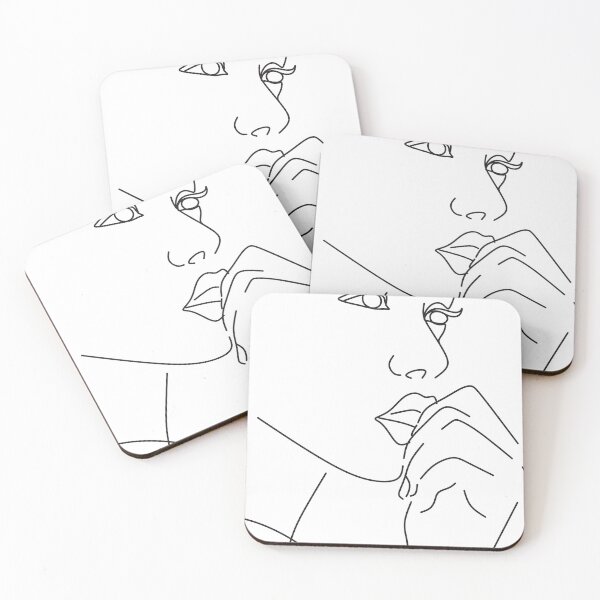 Item preview, Minimalist Vogue-Inspired Girl Outline Aesthetic Design designed and sold by TropicalTrails.