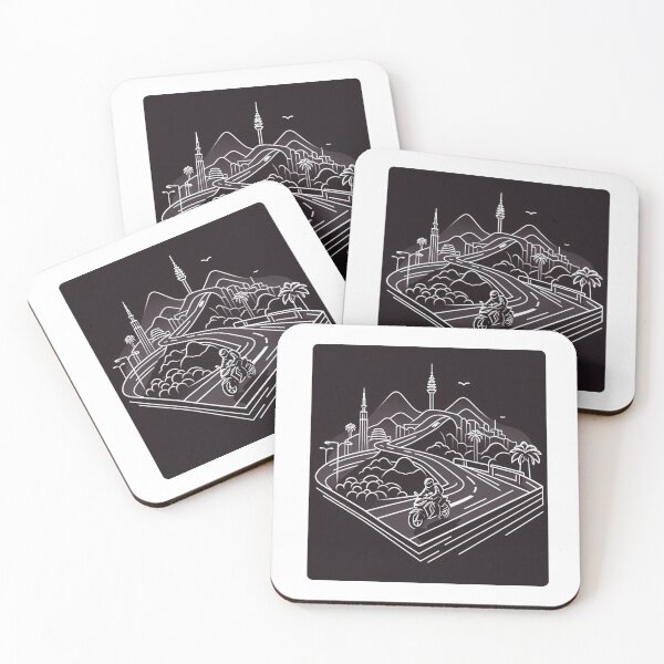 Item preview, Biker's Journey Through Lampung – AI Vector Art of Urban Adventure for Touring Lovers and Cityscape Enthusiasts designed and sold by knalpot-design.