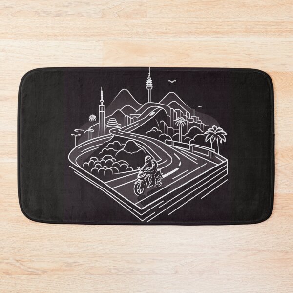 Item preview, Biker's Journey Through Lampung – AI Vector Art of Urban Adventure for Touring Lovers and Cityscape Enthusiasts designed and sold by knalpot-design.